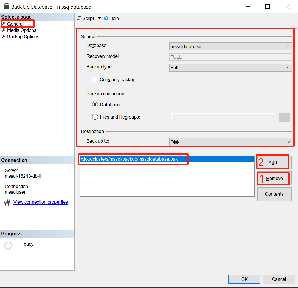 Backing up and Restoring a Single Database via SSMS · GitBook